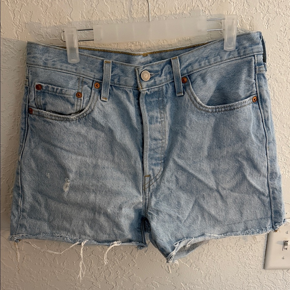 Levi's Light Blue Jean Shorts